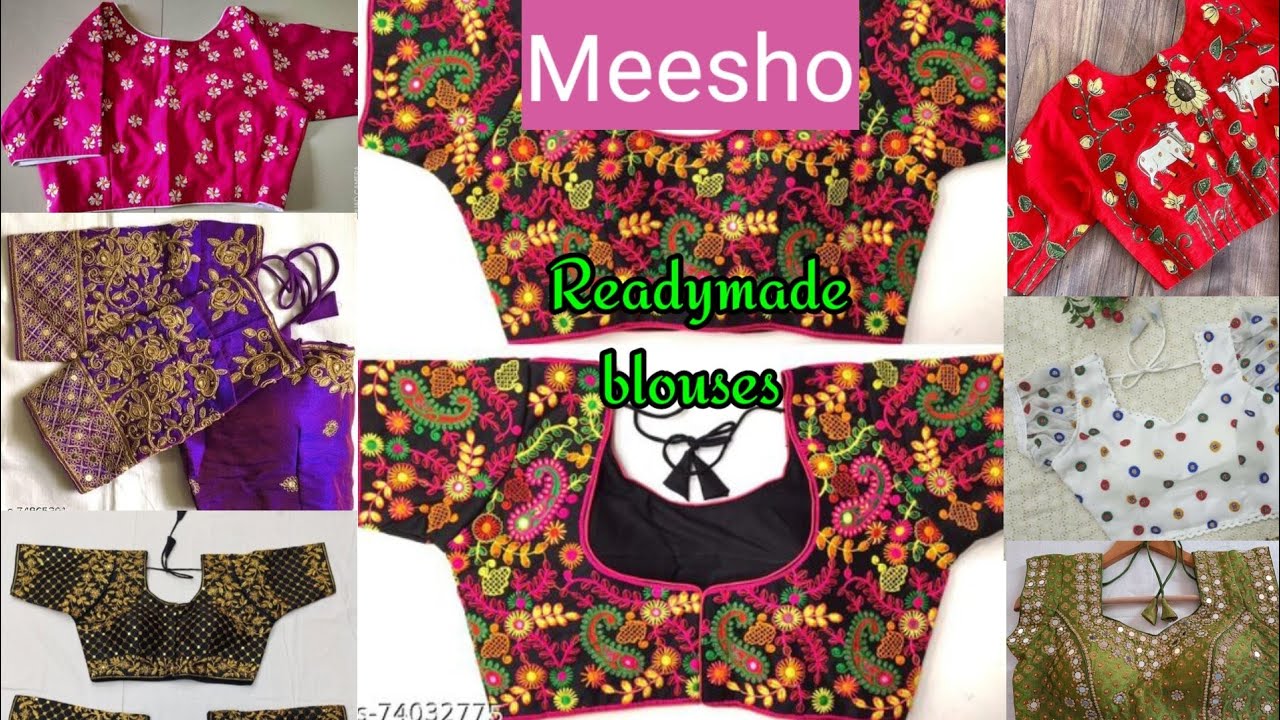 మీషో 10 రెడీమేడ్  embroidery blouses  collection  || Festival special collection || 👌 quality blouse