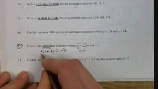 Find a missing term in an arithmetic sequence #17