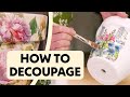 How to decoupage a ceramic pot - or just about anything you like!