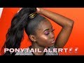 Easy Quick High Ponytail with weave!