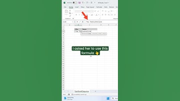 How to create numbered sequence in excel #excel #tutorial #exceltips #shorts