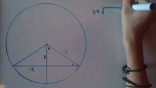 Circle Theorem 8 - Perpendicular from the bisects the chord worked example