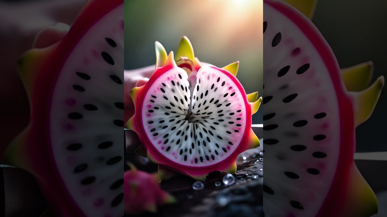 ASMR | Shimmering Dragon Fruit Crystal Close-Up | Nature’s Hidden Gem
