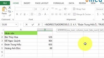 Khóa Học Excel  - Hàm INDIRECT và ADDRESS trong Excel