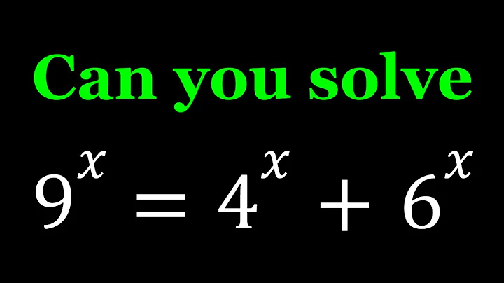 A Nice Exponential Equation | Math Olympiads