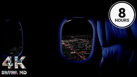 Dark Screen Takeoff & Landing Airplane Ambience | SPANISH Flight Attendant | Call Ding | Read, Sleep