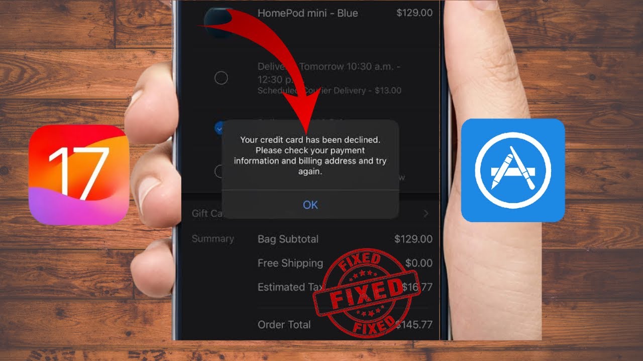your credit card has been declined apple storeapple store credit card