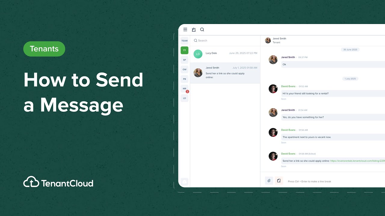 Send To Rent How to Send a Message (Tenant) | Rent Collection App - YouTube