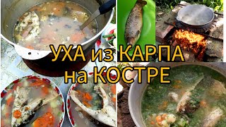 УХА В КАЗАНЕ НА КОСТРЕ 🔥 СУПЕР МЕГА ВКУСНОЕ БЛЮДО! РЕЦЕПТ ОТ ШЕФ-ПОВАРА