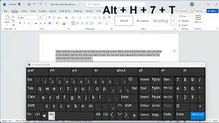 Shortcut to make text toggle case in word