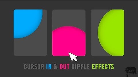 Cursor In & Out Ripple Effect Using HTML & CSS || Gscodify Technical