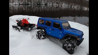 RC SNOWMOBILE ALPHA 6 WHEELIES PRO&ACTION,SCX6 ADVENTURE.