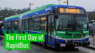 The First Day of RapidBus in Vancouver