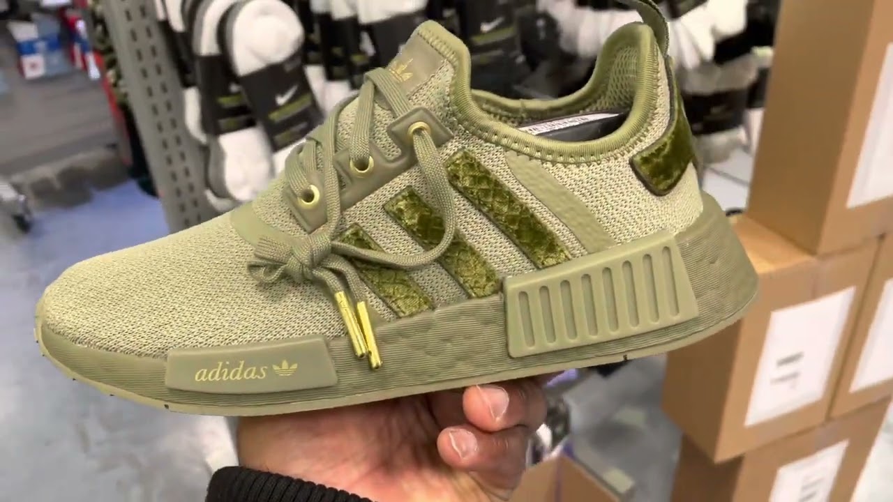 Introducing The Women'S Adidas Nmd R1 Olive + Buy It Now - Youtube