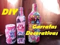 DO LIXO AO LUXO\ Garrafa decorada com retalhos de tecido(Patchwork)