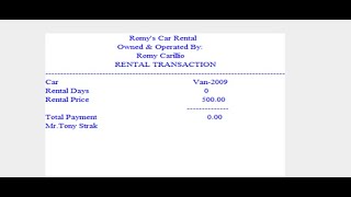 RENTAL MANAGEMENT SYSTEM IN JAVA WITH SOURCE CODE