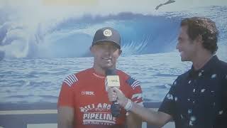 Kelly Slater 2022 Pipe Master winner has a nice emotional (close to retirement) speech