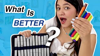 Art Using Alcohol Markers vs Sketch Pens 😱 | Shivangi Sah