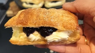 How To Make The Best Blueberry Cream Puff Pastry Ever!
