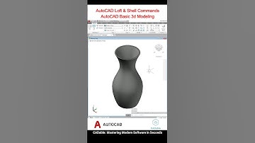 AutoCAD Loft & Shell Commands - AutoCAD Basic 3d Modeling #AutoCADDrawingPractice #CADable