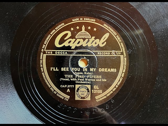 The Pied Pipers - I'LL SEE YOU IN MY DREAMS - YouTube