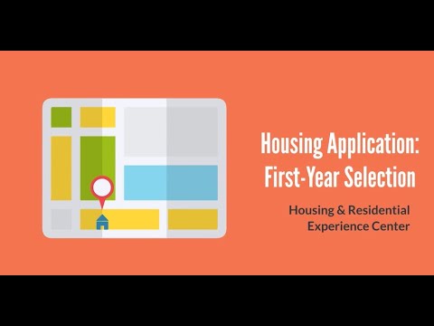 Submitting First-Year Housing Application - YouTube