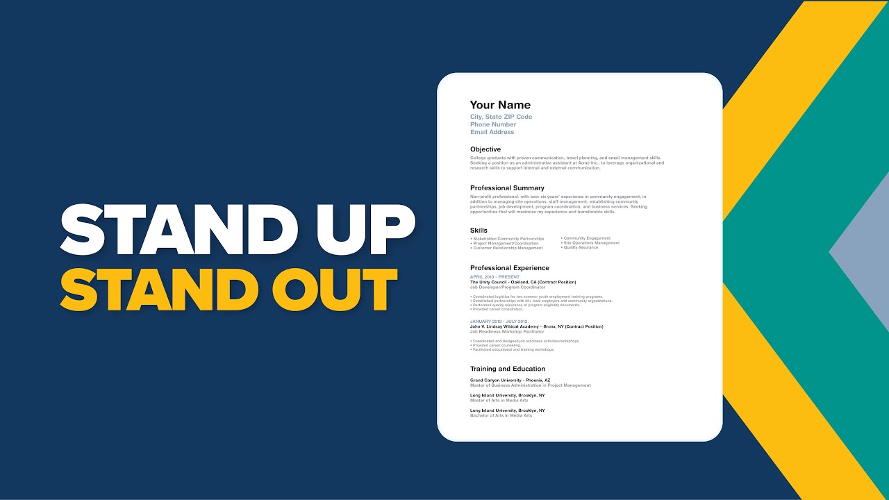 Your Job Search: Stand Up & Stand Out! to Rebuild Your Career | Bounce Back Contra Costa
