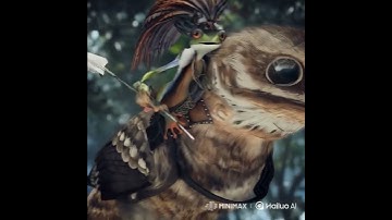 Hailuo AI Video Generator - Daz 3D image to video - Frogmouth