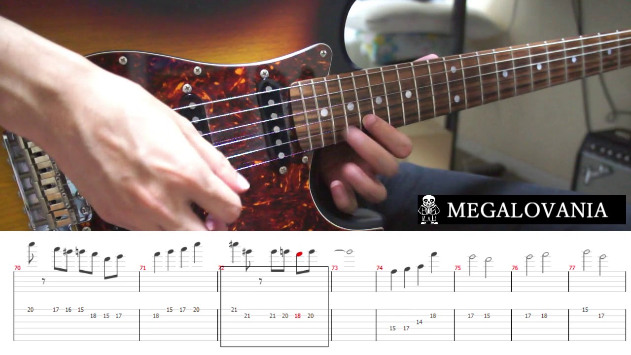 UndertaleのMEGALOVANIAをギターで弾いてみた【TABあり】