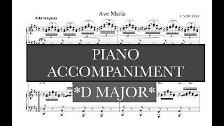 Ave Maria (Schubert) D Major Piano Accompaniment - Karaoke