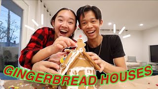 GINGERBREAD HOUSES WITH CHRISTIAN! Vlogmas Day 13 | Nicole Laeno