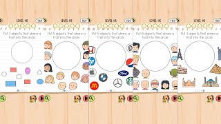 Brain Test 5 level 115 Put Objects that share a trait into the circle