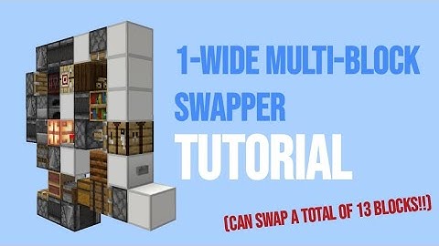 1-WIDE MULTI-BLOCK SWAPPER TUTORIAL IN MINECRAFT (Bedrock/windows 10/Ps4/Xbox/Switch)