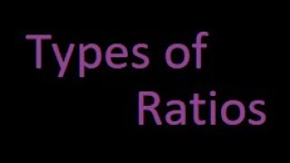 Types of ratios : duplicate, subduplicate, triplicate subtriplicate, inverse, compound