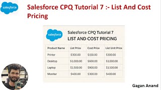 Salesforce CPQ Tutorial 7 :- List and Cost Pricing
