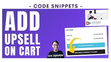 Add Product Upsells to WooCommerce Cart Code Snippet - Elementor Wordpress Tutorial