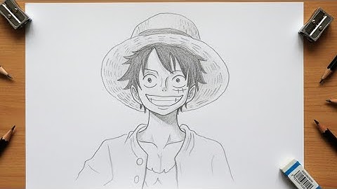 How to draw Monkey D. Luffy || Easy anime drawing step by step || Easy drawing ideas for beginners