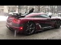Unboxing World Record Koenigsegg Agera RS in SNOW in Chicago, USA. BRUTAL SOUND!