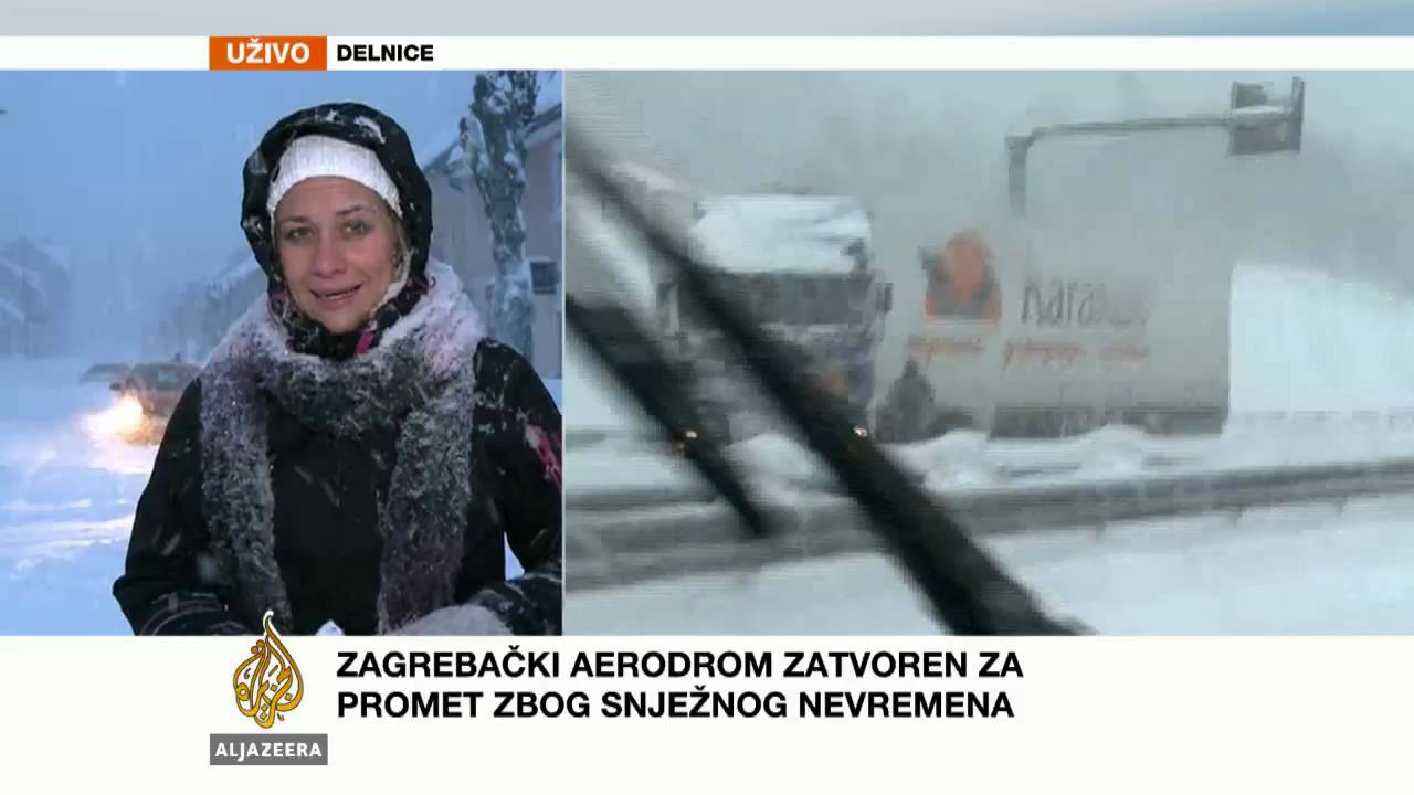 إيفانا بركيتش تتحدث عن العاصفة الثلجية في كرواتيا - الجزيرة البلقان