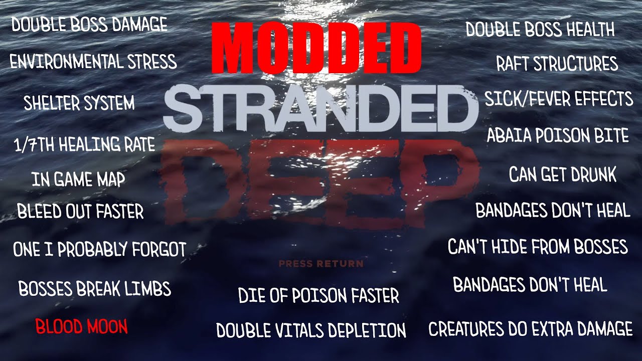 Stranded Deep Modded Ultimate Hard Mode Ep0 | Powered by Stranded Wide Mods