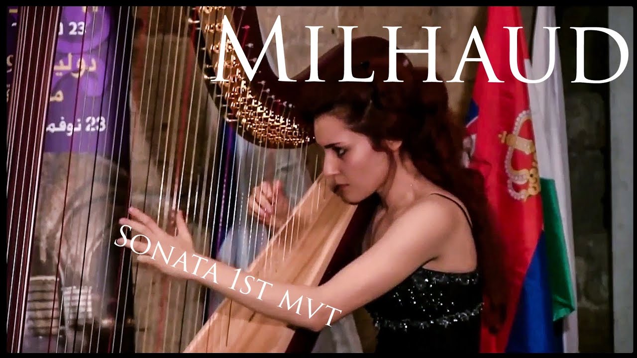 Darius Milhaud - Harp Sonata - 1st movement - Luiza Mintsaeva