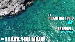 Dji Phantom 4 Pro 4K - North Shore Maui Hawaii Lava Coast - Freewell Cpl Filter