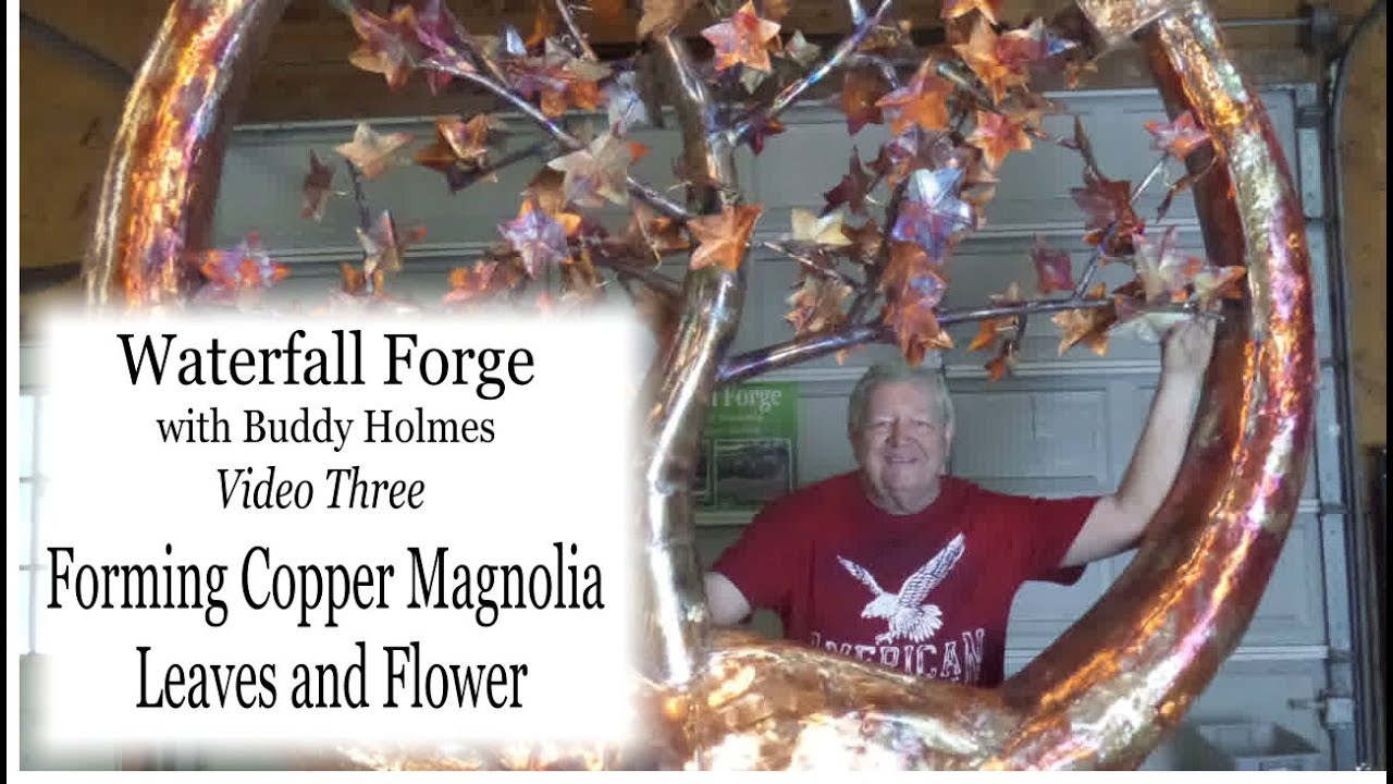 Forming Copper Magnolia Leaves and Flower