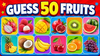 Guess the Fruit in 5 seconds 🍎🍍 50 Different Types of Fruit I EASY to IMPOSSIBLE! 🥑