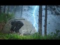 "Solo Camping: Caught in a Heavy Storm then Relaxing in the Tent"⛈️‼️