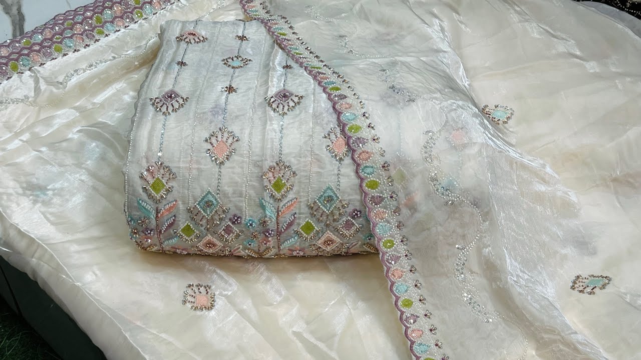 Luxury Korean Silk Turkish Cutdana Multi Work ✨ Wedding & Party Wear | COD