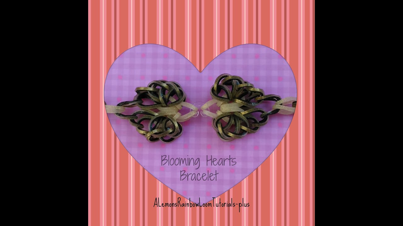 Rainbow Loom (Hook Only) Blooming Hearts Bracelet (New!) How To