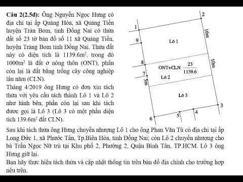 Video Hướng dẫn tách thửa trên bản đồ địa chính - youtube