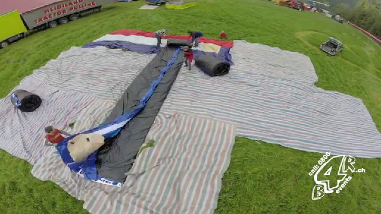 Hüpfburg Aufbauen / Abbauen