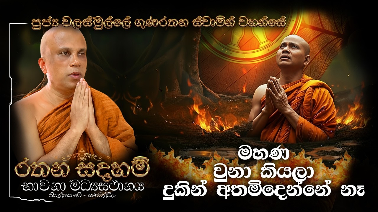 Ven Walasmulle Gunarathana Thero | මහණ වුනා කියලා දුකින් අතමිදෙන්න බෑ